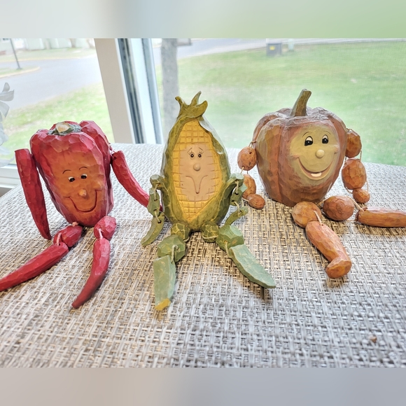 Vintage Accents Vtg 8s Anthropomorphic Veggie Shelf Sitters Wmoving